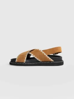 Bonnie Cross Over Sandals - Tan