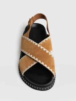 Bonnie Cross Over Sandals - Tan