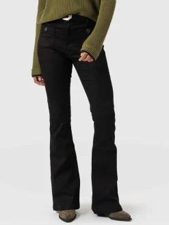 Bowie Stretch Flare Jeans - Jet Black