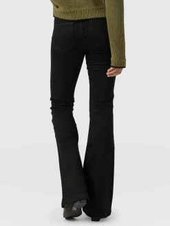 Bowie Stretch Flare Jeans - Jet Black