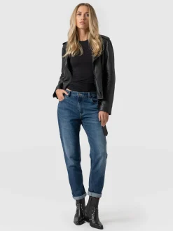 Boyfriend Jeans - Mid Blue