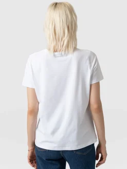 Boyfriend Tee - White Skull