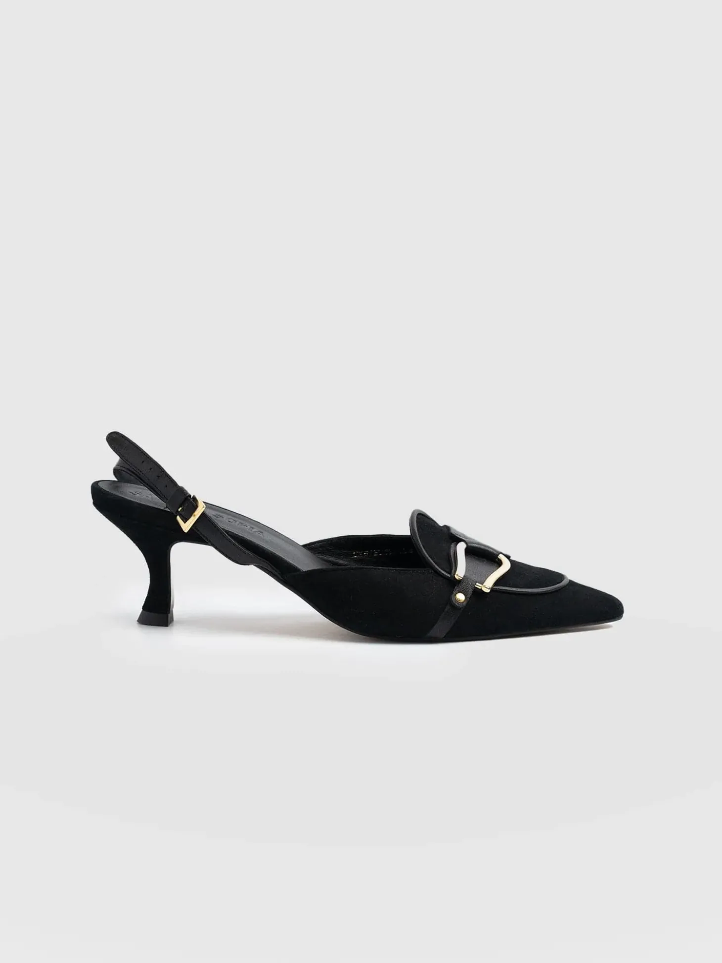 Bridget Sling Back Heels - Black