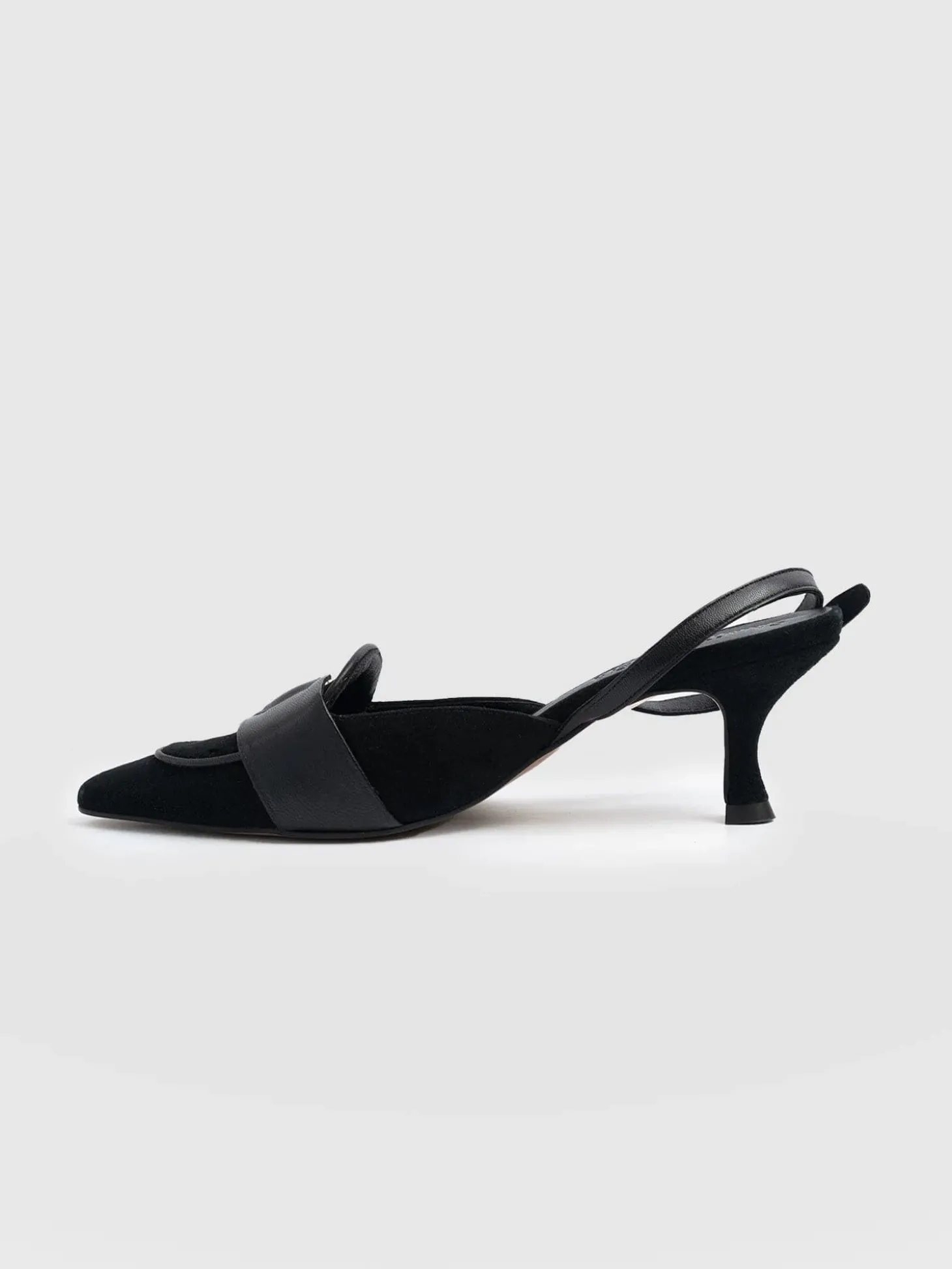 Bridget Sling Back Heels - Black