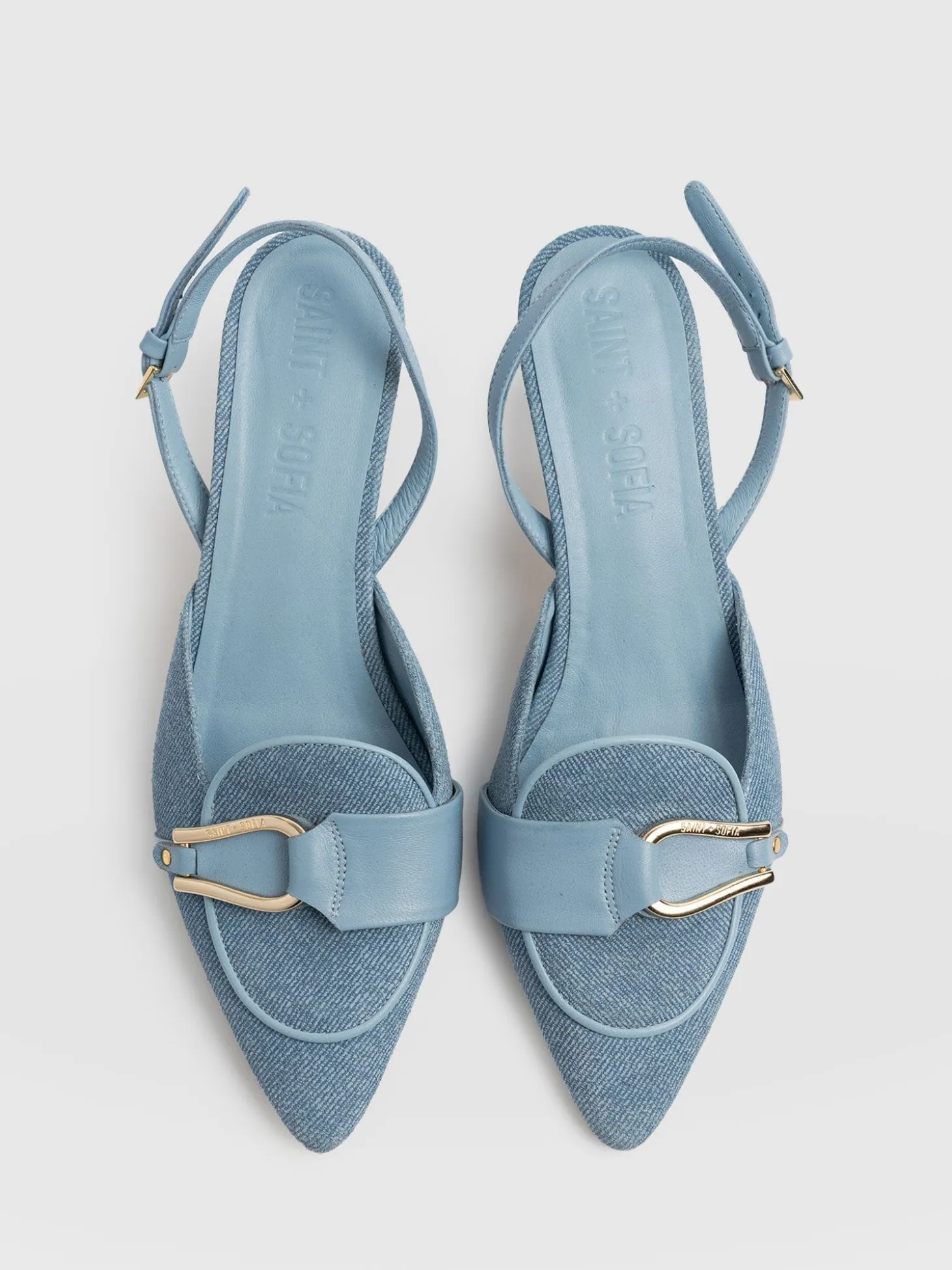 Bridget Sling Back Heels - Blue