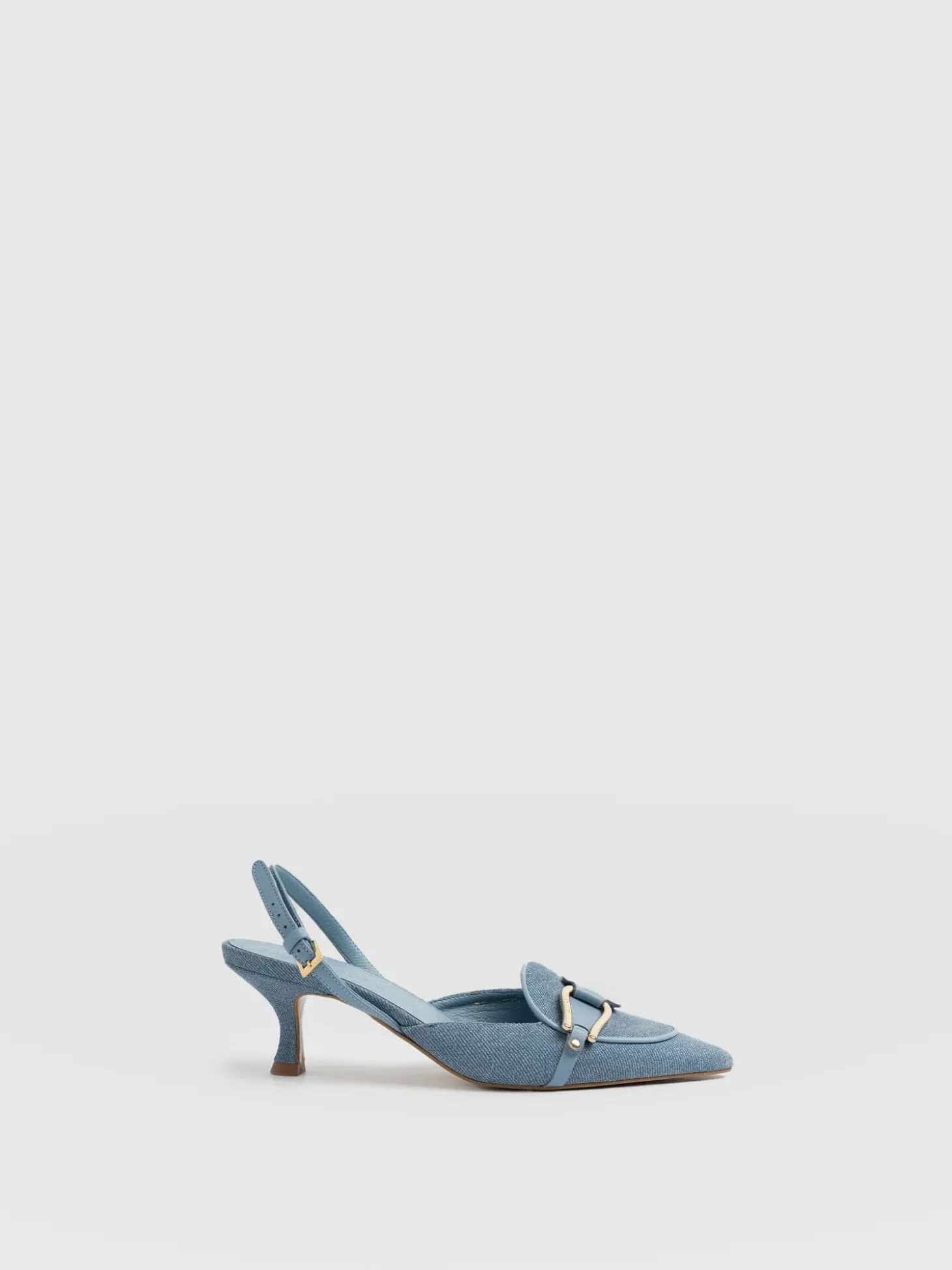 Bridget Sling Back Heels - Blue