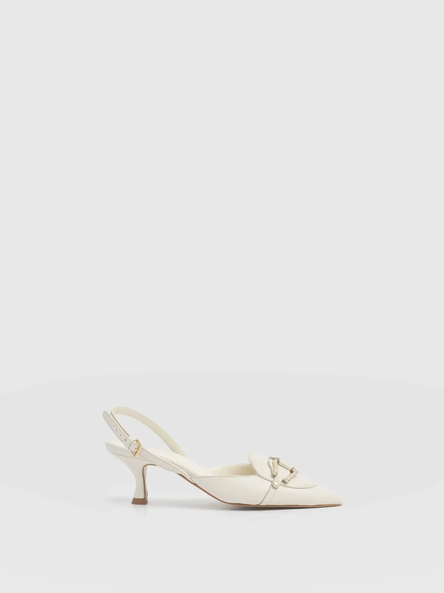 Bridget Sling Back Heels - Cream