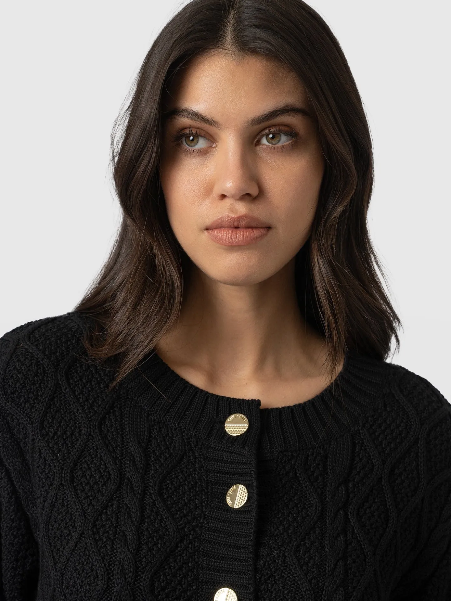 Bronte Cable Cardigan - Black