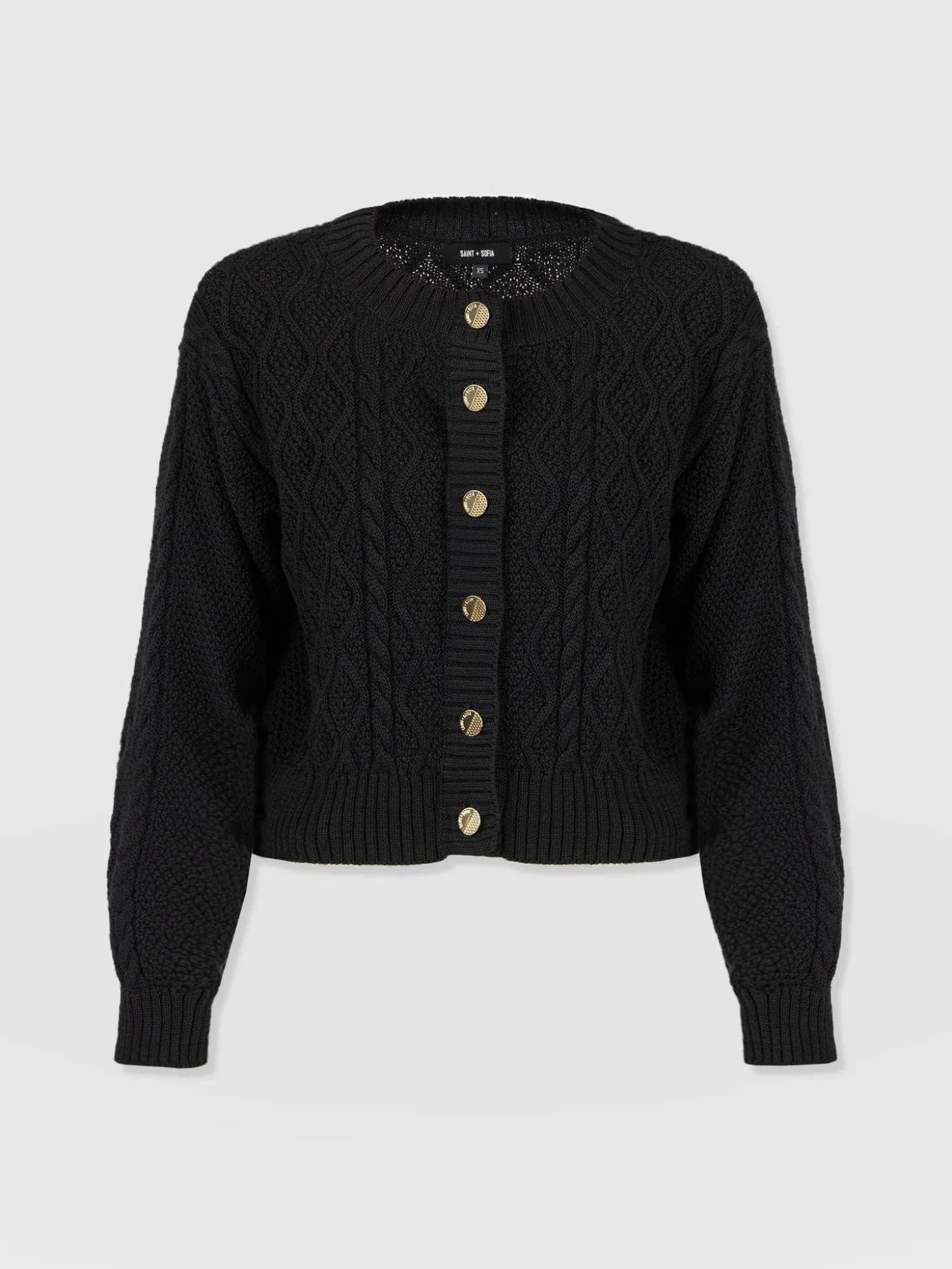 Bronte Cable Cardigan - Black
