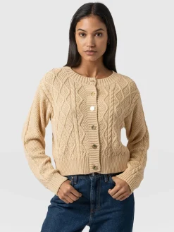 Bronte Cable Cardigan - Yellow