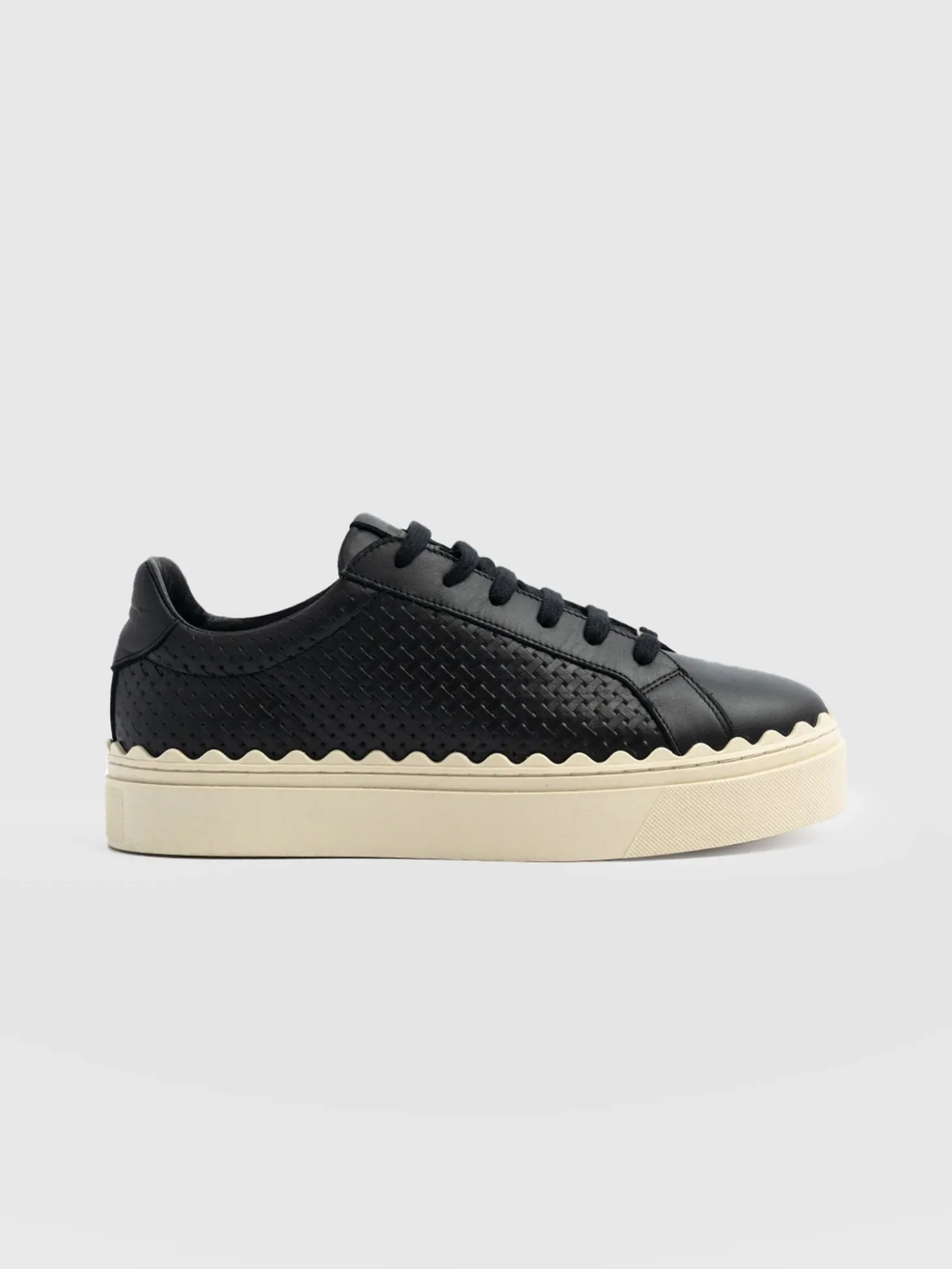 Brook Scallop Sneaker - Black