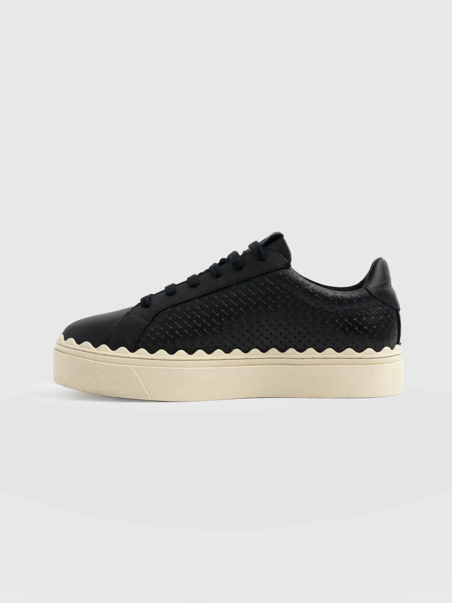 Brook Scallop Sneaker - Black