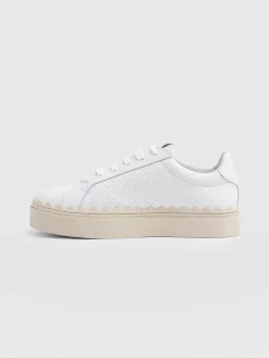 Brook Scallop Sneaker - White