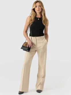 Cambridge Tailored Wide Leg Pant - Beige