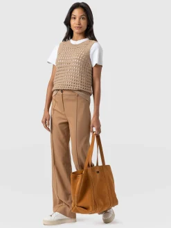 Cambridge Tailored Wide Leg Pant - Camel