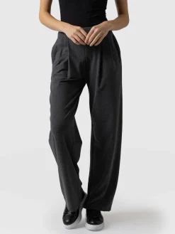 Camden Wide Leg Pant - Charcoal