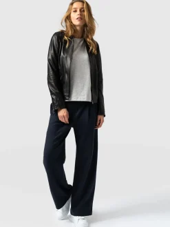 Camden Wide Leg Pant - Navy