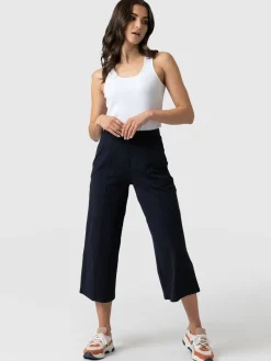 Cara Wide Leg Culotte - Navy