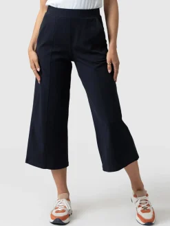 Cara Wide Leg Culotte - Navy