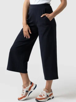 Cara Wide Leg Culotte - Navy