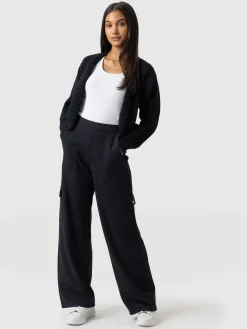 Cargo Chelsea Wide Leg Pant - Navy