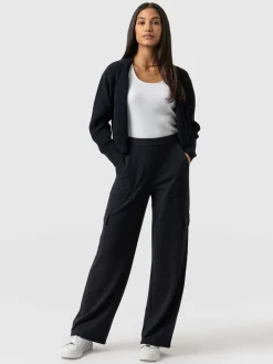 Cargo Chelsea Wide Leg Pant - Navy