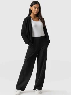 Cargo Chelsea Wide Leg Pant - Black