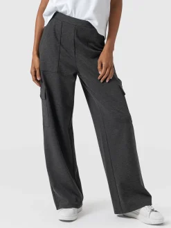Cargo Chelsea Wide Leg Pant - Charcoal
