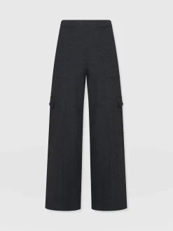 Cargo Chelsea Wide Leg Pant - Charcoal