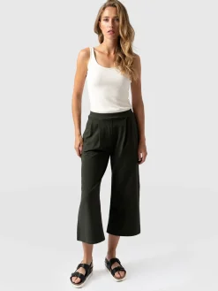 City Culotte - Khaki Pleats