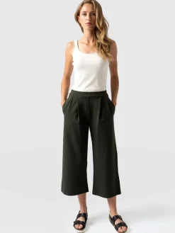 City Culotte - Khaki Pleats