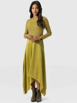 Cleo Asymmetric Dress - Olive