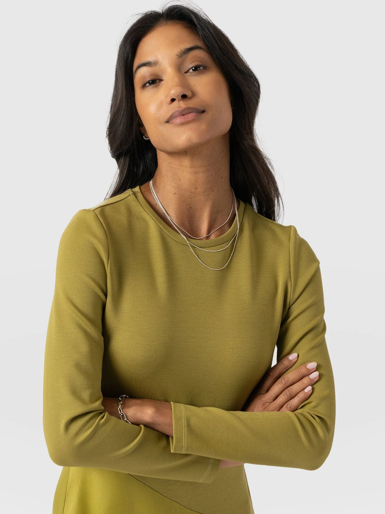 Cleo Asymmetric Dress - Olive