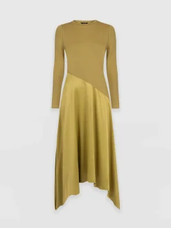 Cleo Asymmetric Dress - Olive