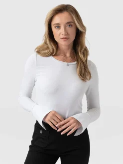 Connie Cuff Tee - White