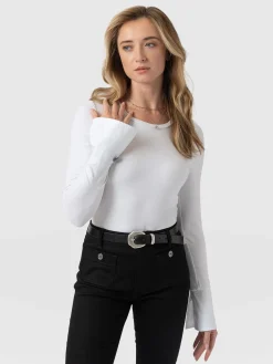 Connie Cuff Tee - White