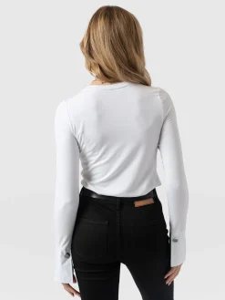 Connie Cuff Tee - White