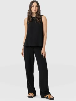 Corinne Linen Pant - Black