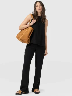 Corinne Linen Pant - Black