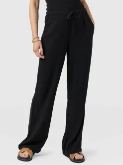 Corinne Linen Pant - Black