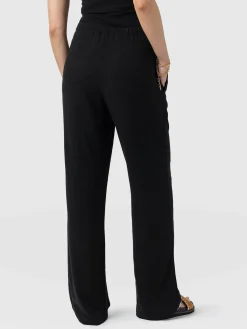 Corinne Linen Pant - Black