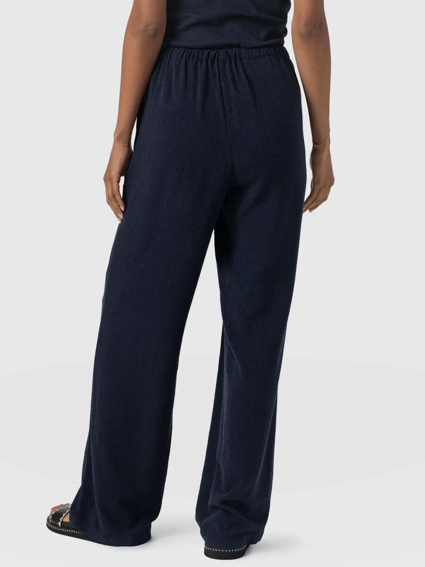 Corinne Linen Pant - Navy