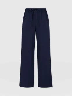 Corinne Linen Pant - Navy