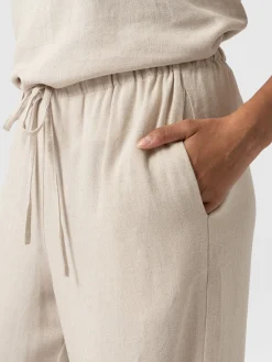Corinne Linen Pant - Oatmeal
