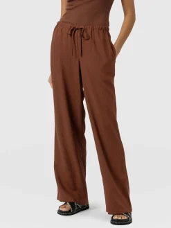 Corinne Linen Pant - Russet Brown