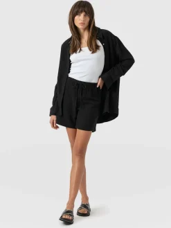 Corinne Linen Short - Black