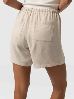 Corinne Linen Short - Oatmeal
