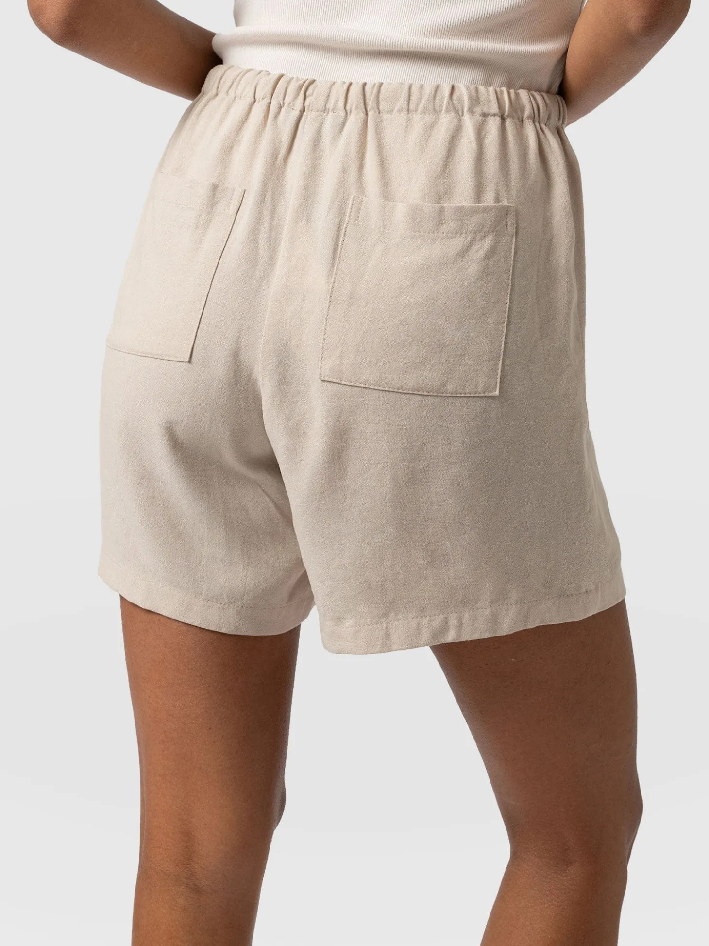 Corinne Linen Short - Oatmeal