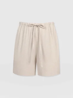Corinne Linen Short - Oatmeal