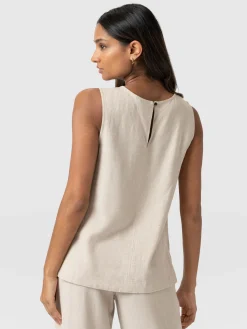 Corinne Linen Tunic - Oatmeal